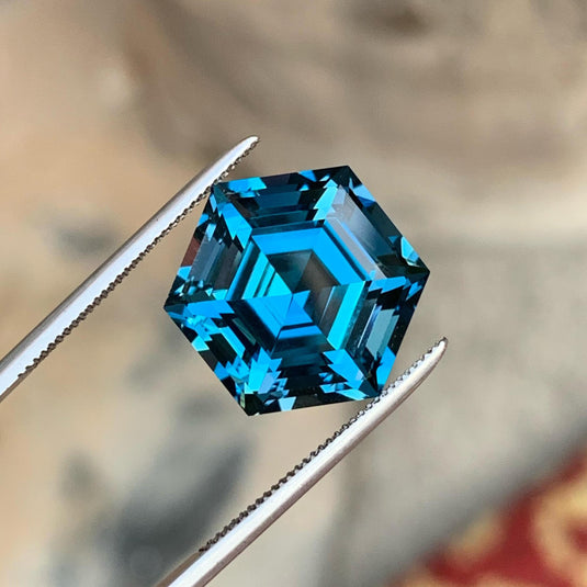 London Blue Topaz 10.95 Ct Hexagon Cut