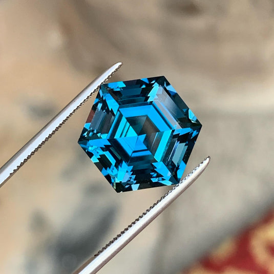 London Blue Topaz 10.95 Ct Hexagon Cut