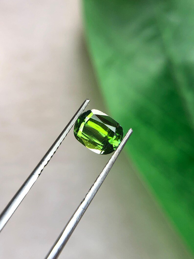 Leaf Green Tourmaline Gemstone 1.35 carats