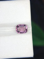 1.45 Carat Pinkish Gray Spinel Gemstone: Burmese Cushion Cut, SI Clarity - Splendor Gems