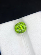 Leaf Green Peridot Gemstone: 2.65 ct Precision Cut Pakistani Stone