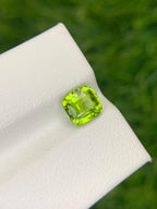 Neon Yellow Peridot: AAA Clarity, Precision Cut, 1.55 ct (6.5 x 6.2 mm)