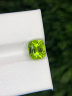 Neon Yellow Peridot: 2.00 Carat Precision Cut Gemstone