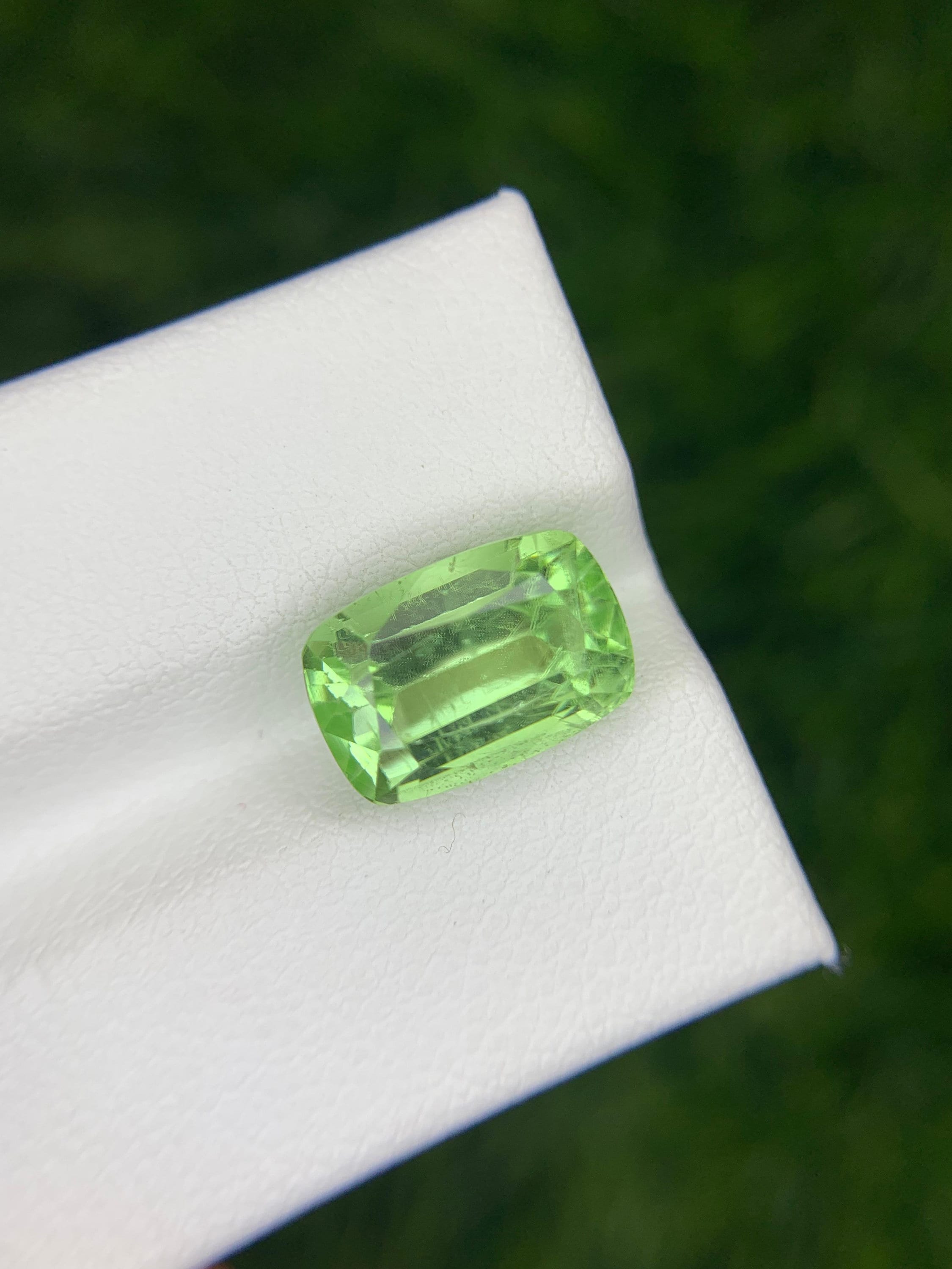 Pastel Green Peridot Gemstone: 5.05 ct Untreated Faceted Stone