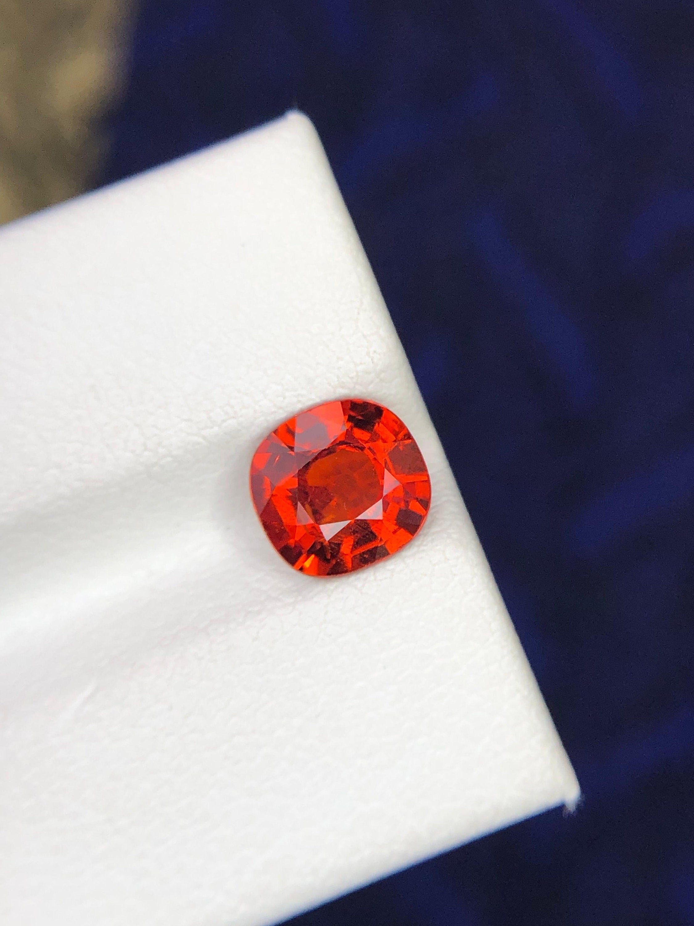 Orangey Red Garnet: 1.75 Carat SI Clarity Loose Gemstone