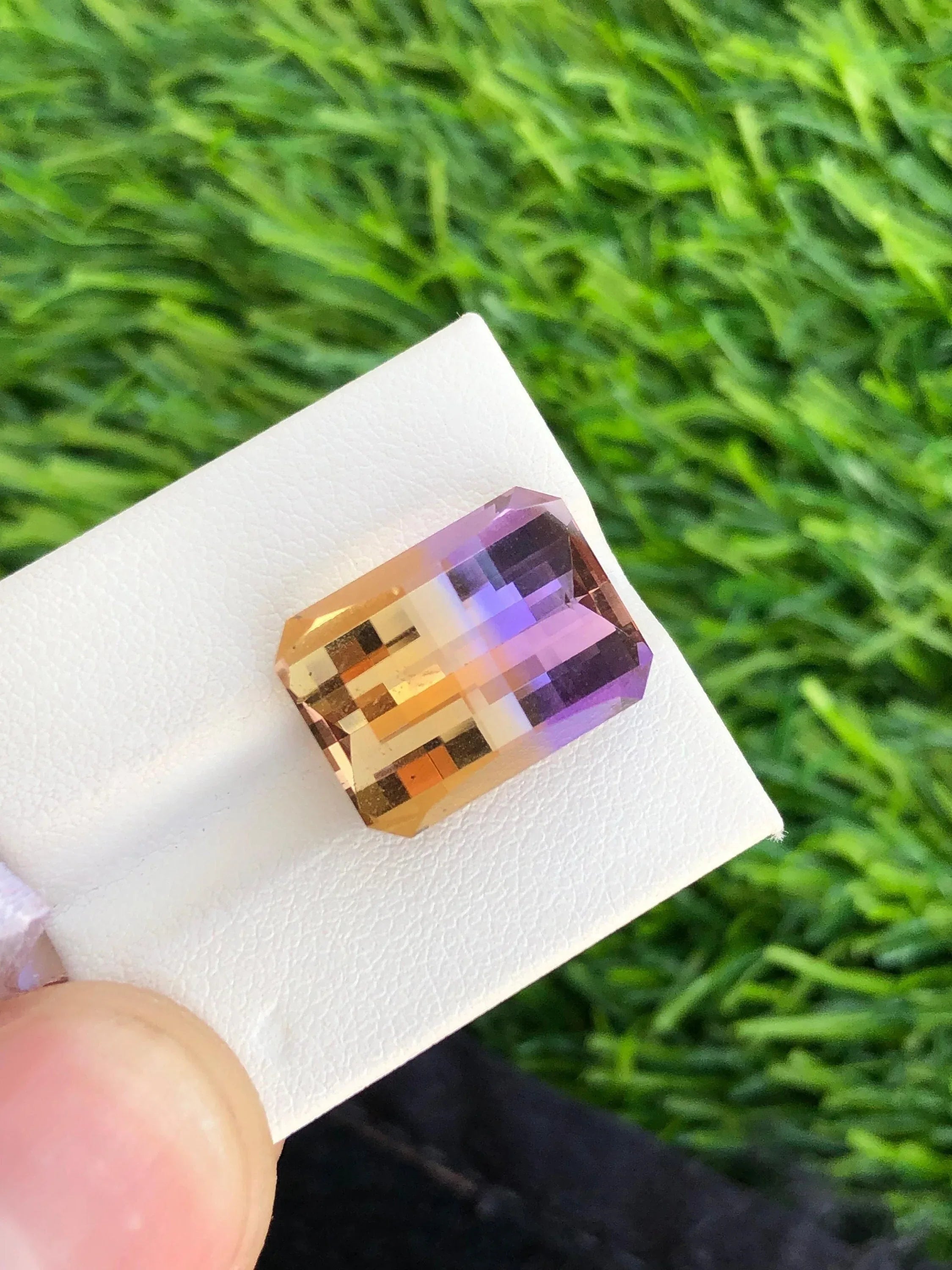 12.30 Carat Bicolor Ametrine Gemstone: Precision Cut from Bolivia - Splendor Gems
