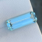 Sky Blue Aquamarine Gemstone: 4.80 ct Emerald Cut Pakistani Stone
