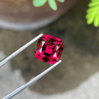 Tanzanian Pink Red Garnet: 8.46 Carat Cushion Cut Gemstone