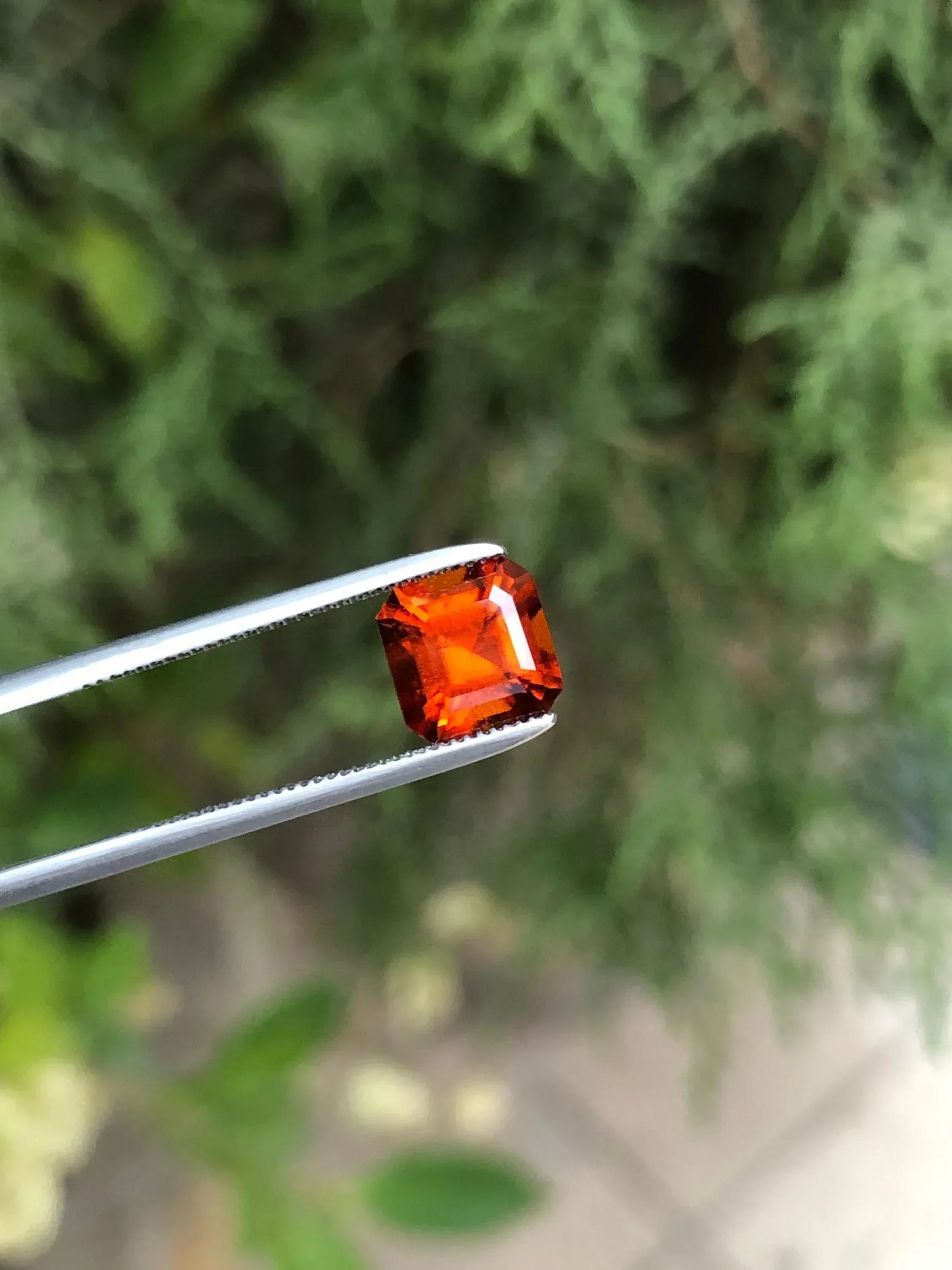 Bright Orange Garnet Gemstone: 1.80 ct Asscher Cut, Nigeria Secondary image