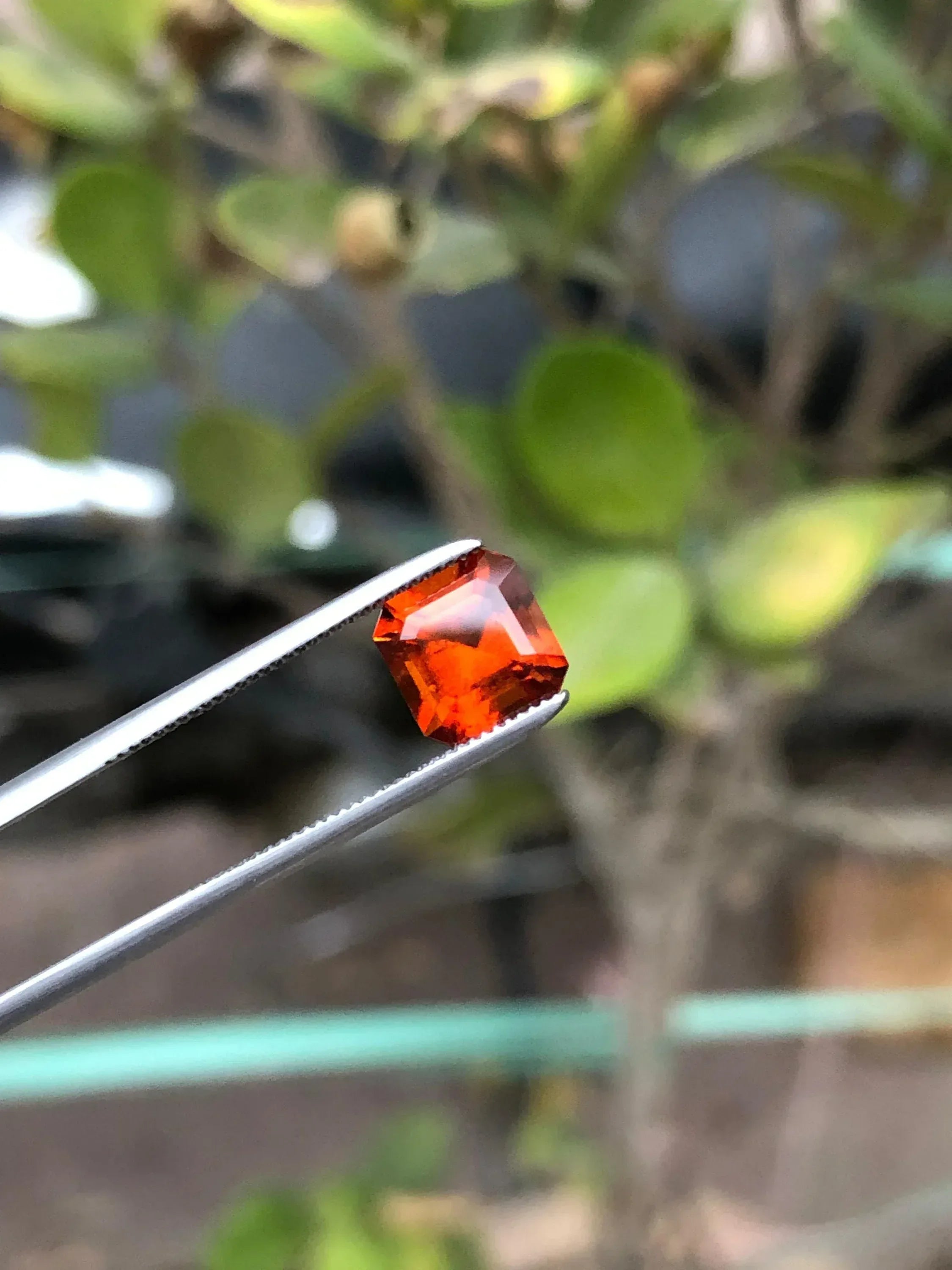 Bright Orange Garnet Gemstone: 1.80 ct Asscher Cut, Nigeria - Splendor Gems