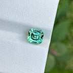 Mint Green Tourmaline Gemstone: 2.55ct Afghan Cushion Cut