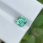 Mint Green Tourmaline Gemstone: 2.55ct Afghan Cushion Cut