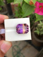 Bolivian Tricolor Ametrine Gemstone: 14.75 Carat, Loupe Clean - Splendor Gems