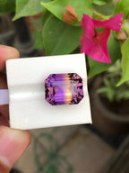 Bolivian Tricolor Ametrine Gemstone: 14.75 Carat, Loupe Clean - Splendor Gems