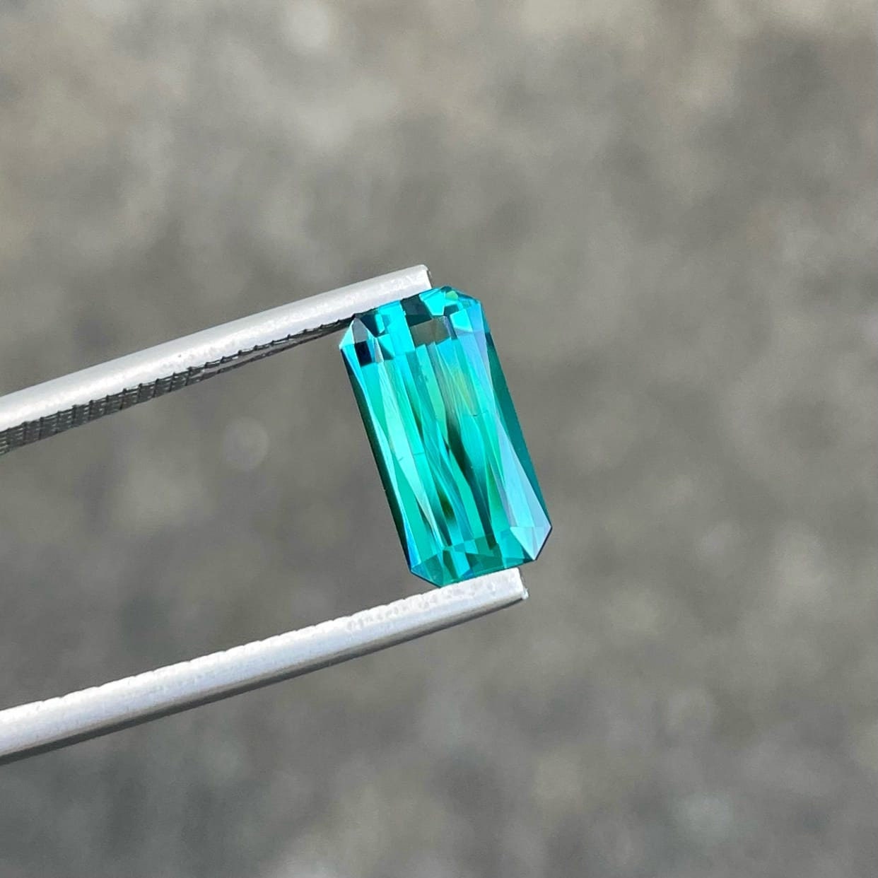 Greenish Blue Tourmaline Gemstone: 2.95 ct Afghanistan Scissor Cut