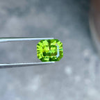 Pakistani Peridot Gemstone: 3.35 Carat Octagonal Radiant Cut