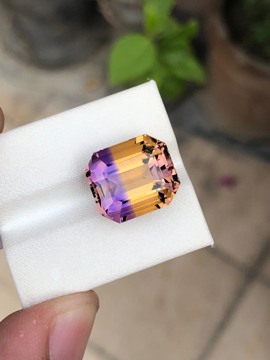 12.40 CTS Precision Cut Bicolor Ametrine,