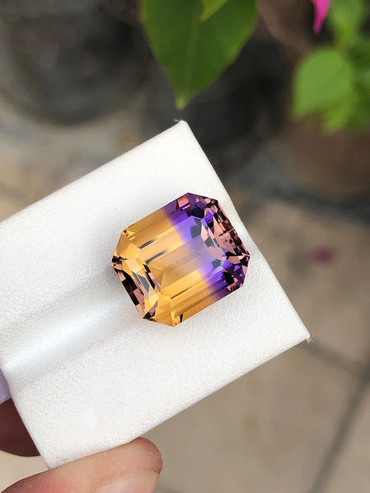 12.40 CTS Precision Cut Bicolor Ametrine,