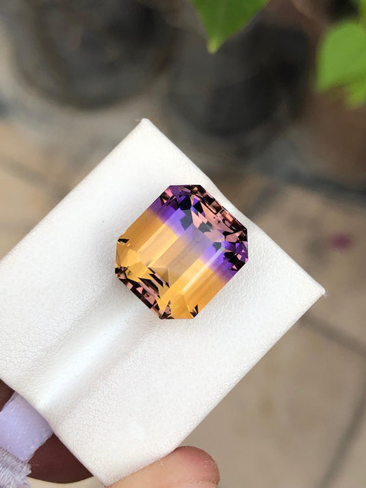 12.40 CTS Precision Cut Bicolor Ametrine,