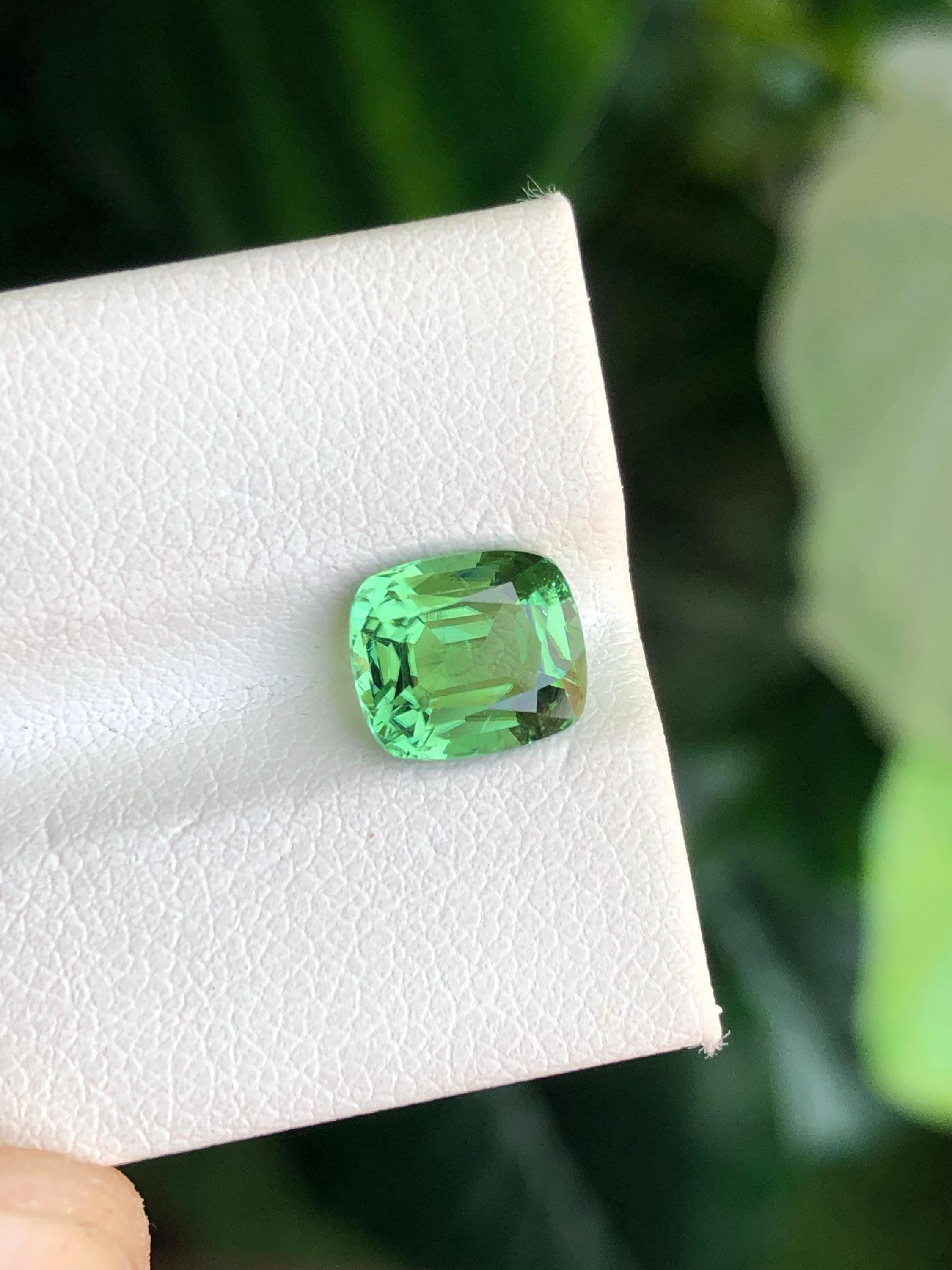 Mint Green Tourmaline Gemstone: 2 Carat, Eye Clean, Afghanistan Origin