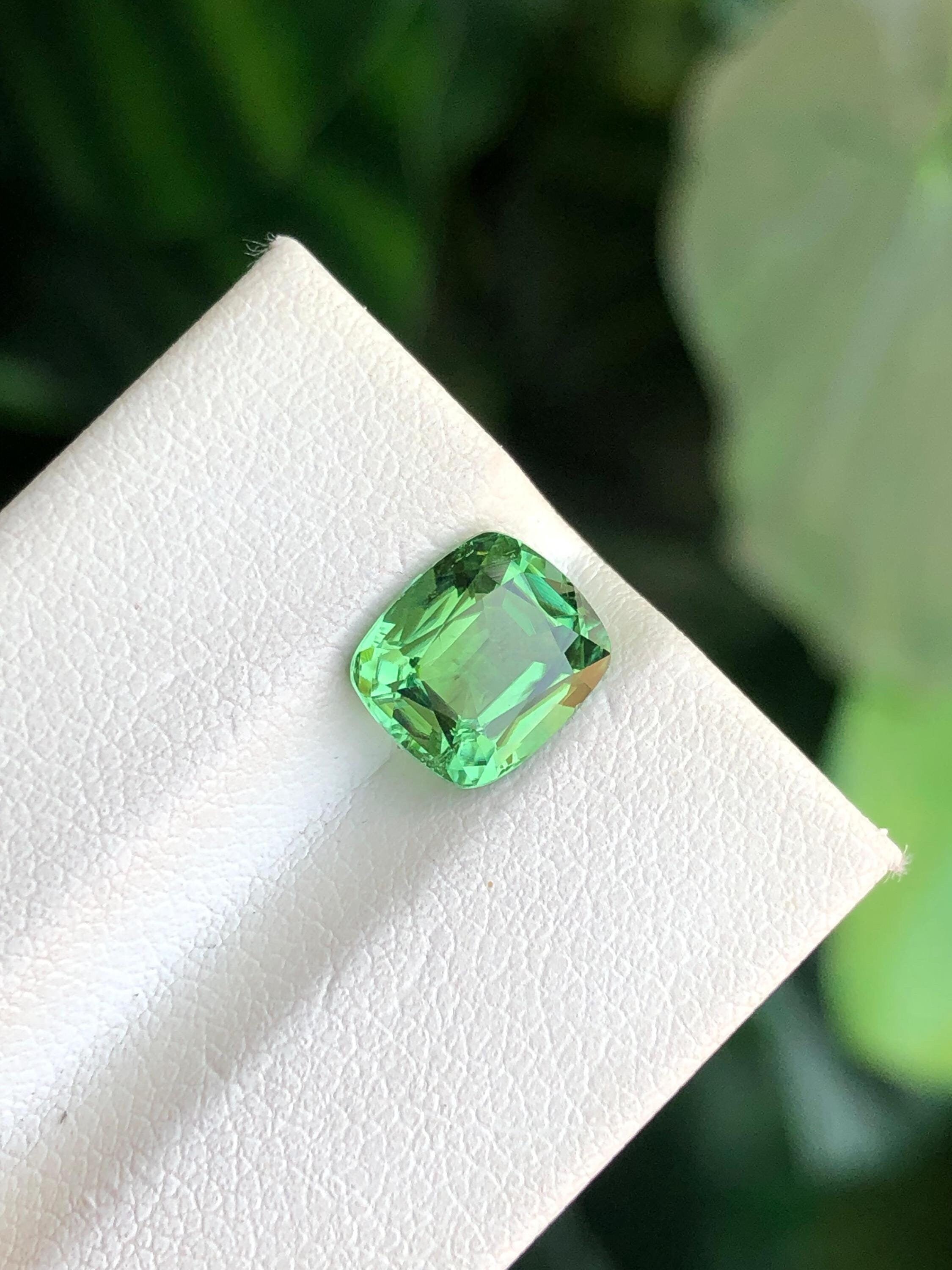 Mint Green Tourmaline Gemstone: 2 Carat, Eye Clean, Afghanistan Origin
