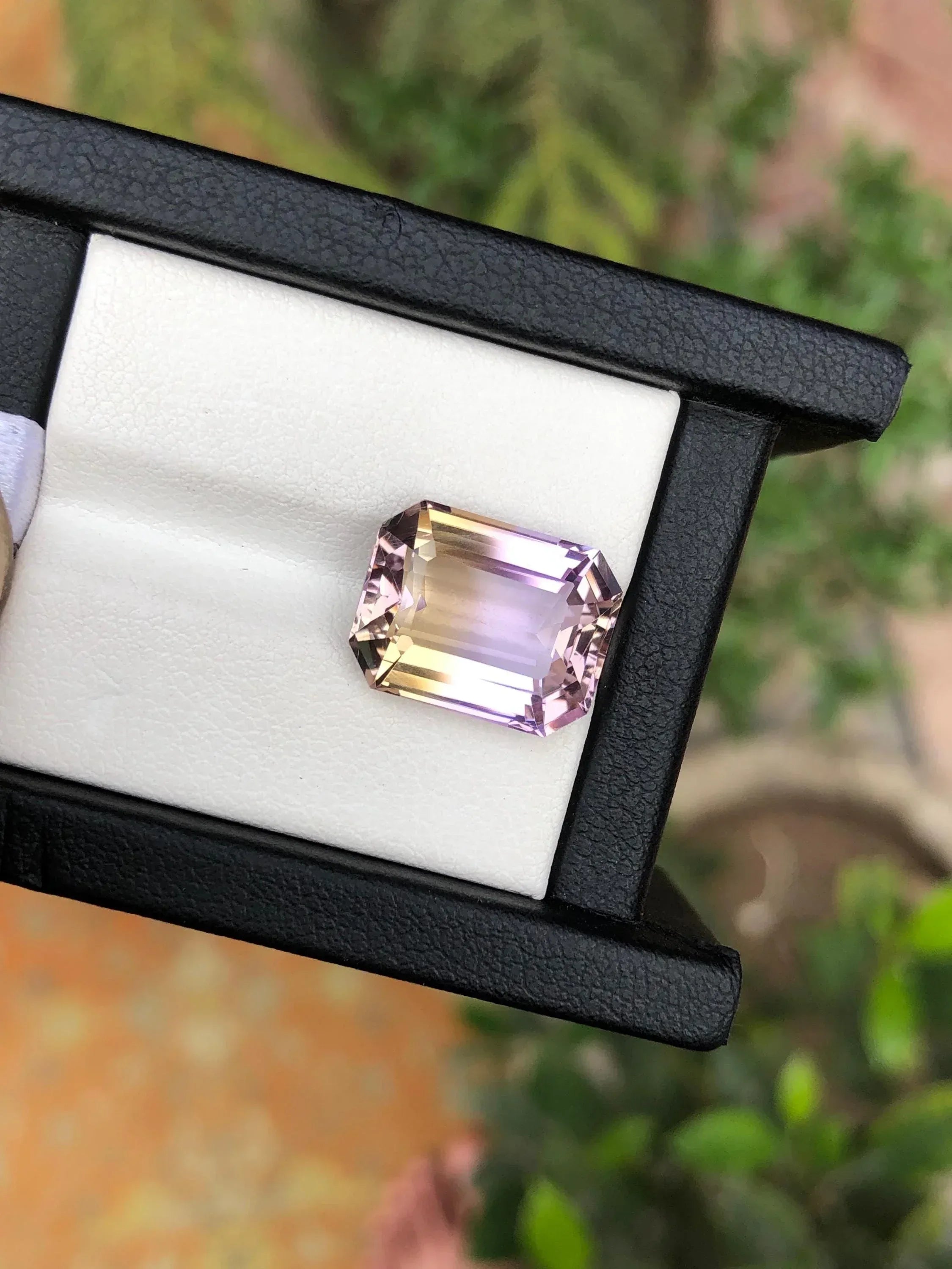 Emerald Cut Ametrine Gemstone: 7.55 CT Jewelry Making Stone - Splendor Gems