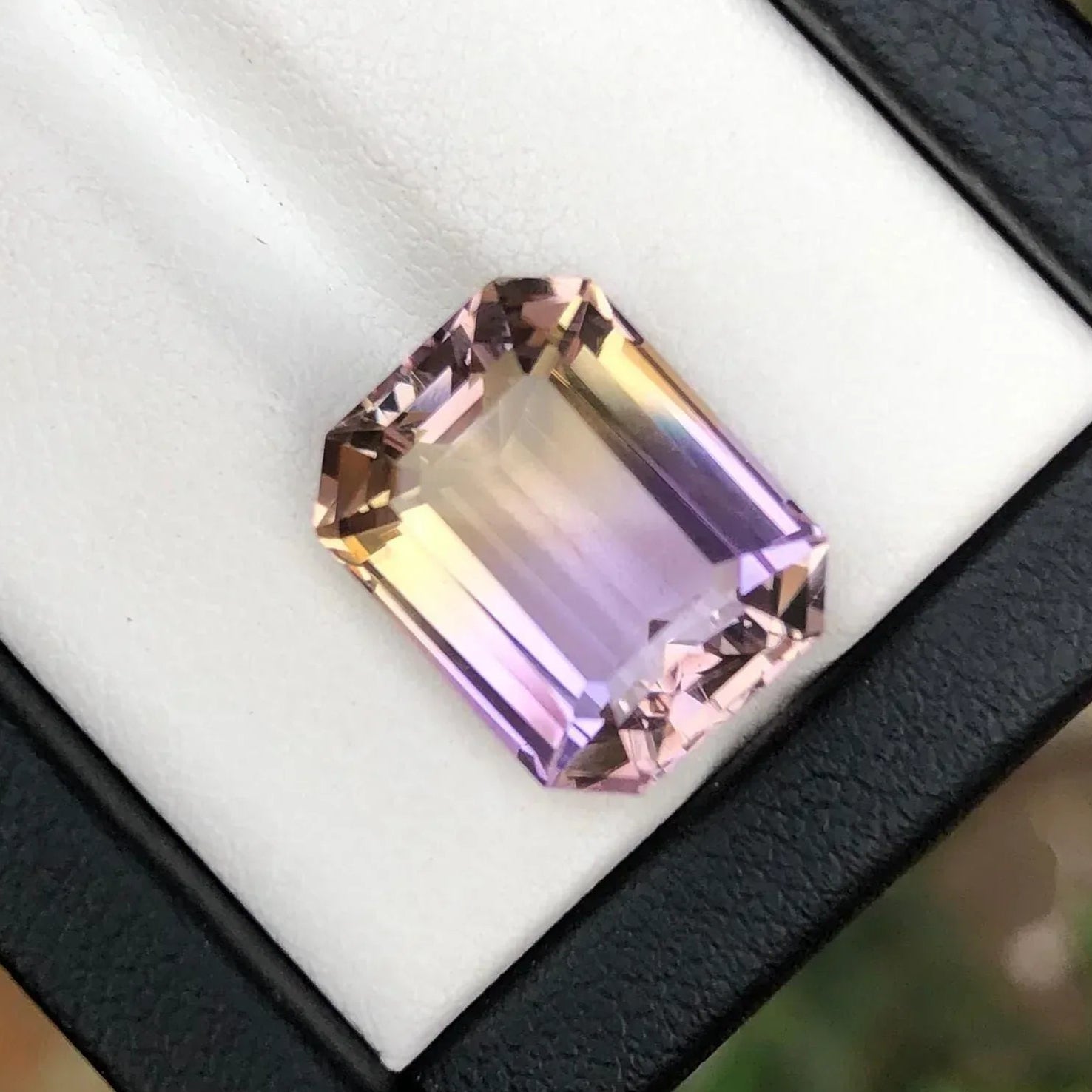 Emerald Cut Ametrine Gemstone: 7.55 CT Jewelry Making Stone - Splendor Gems Main image