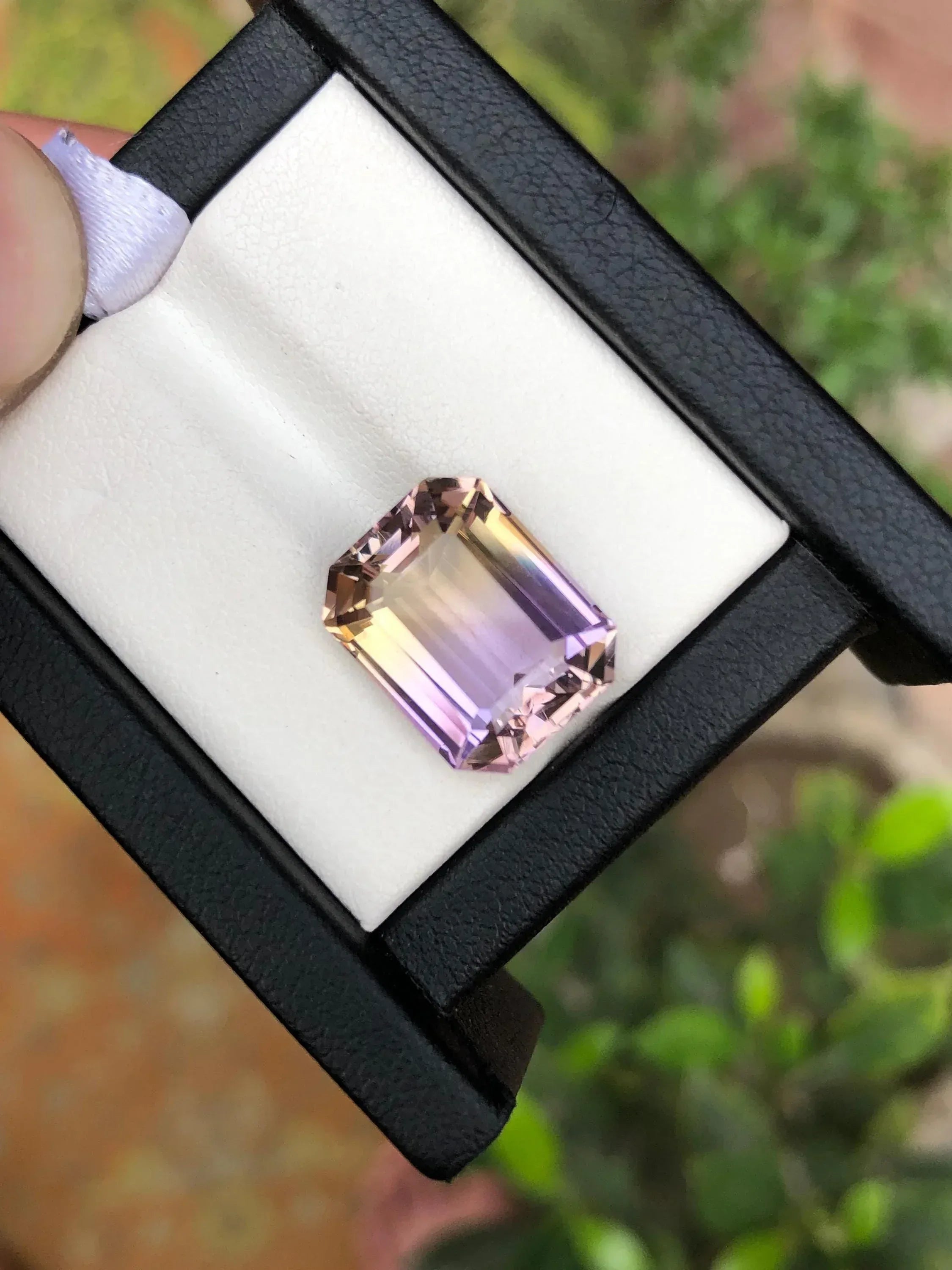 Emerald Cut Ametrine Gemstone: 7.55 CT Jewelry Making Stone - Splendor Gems