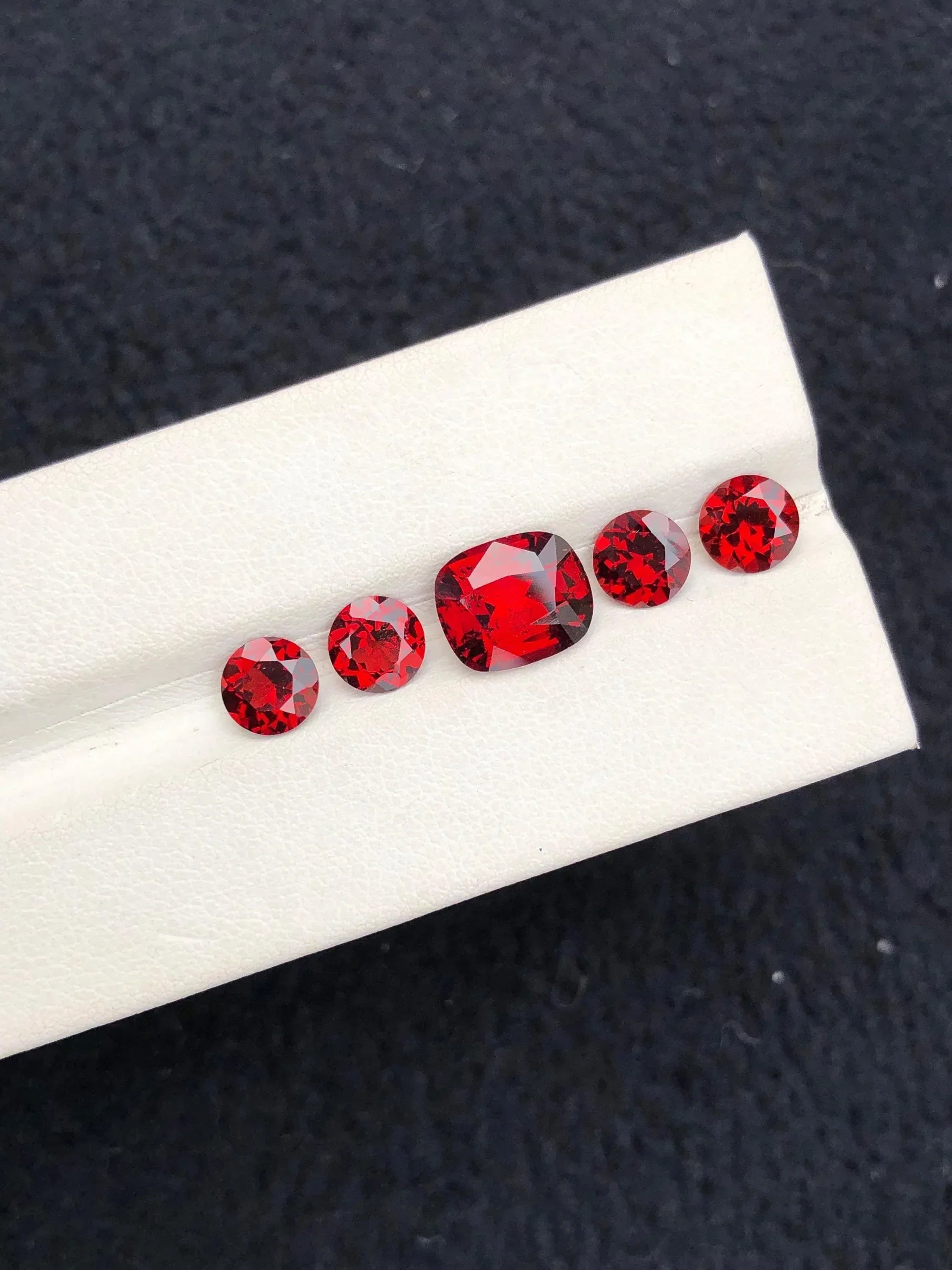 Faceted Garnet Set: 7.50 ct Mozambique Ring & Earring Stones - Splendor Gems