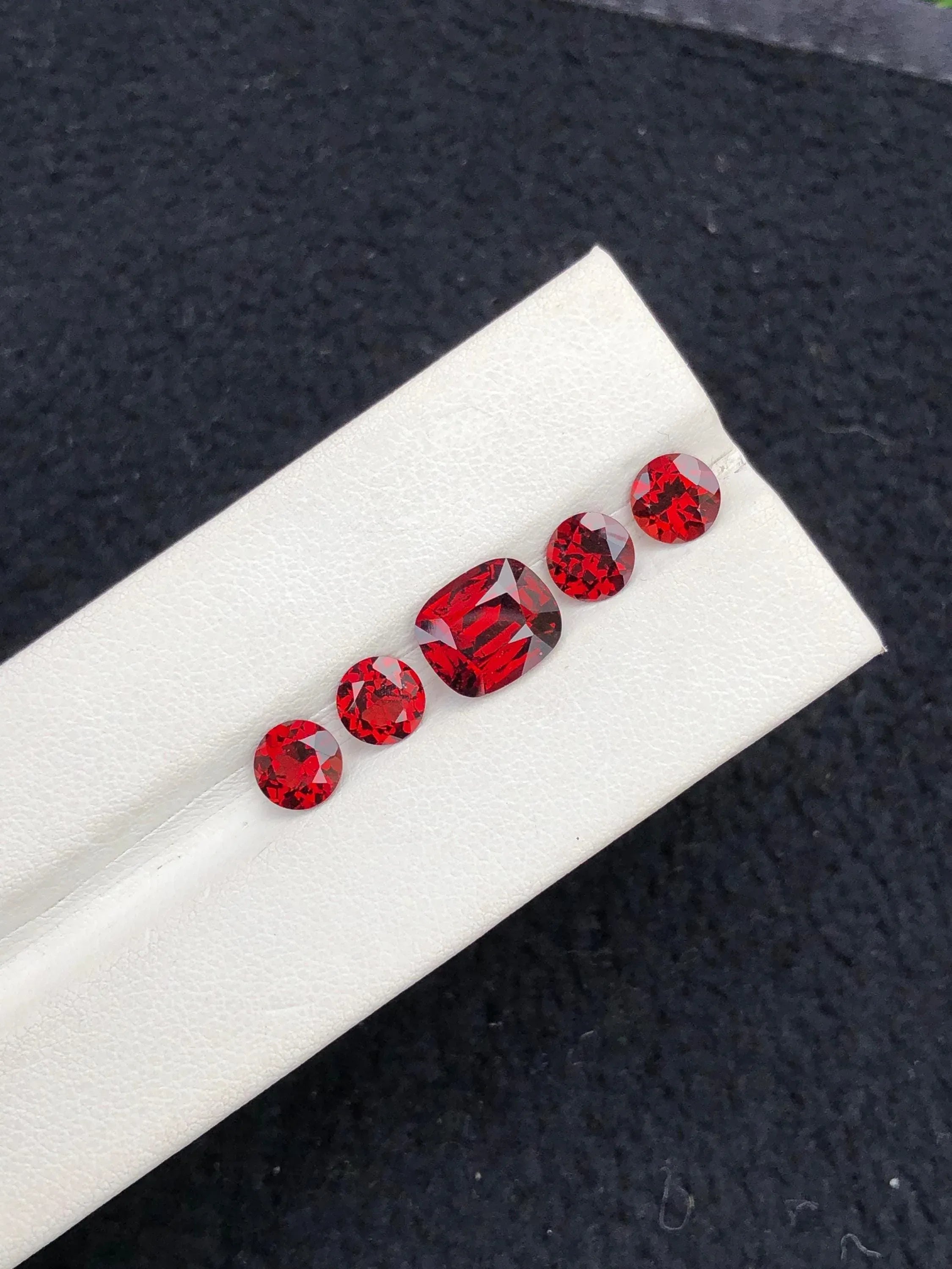 Faceted Garnet Set: 7.50 ct Mozambique Ring & Earring Stones - Splendor Gems