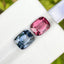 Tanzanian Spinel Gemstone Pair: 4.96 Carat Step Cushion Cut, Loupe Clean