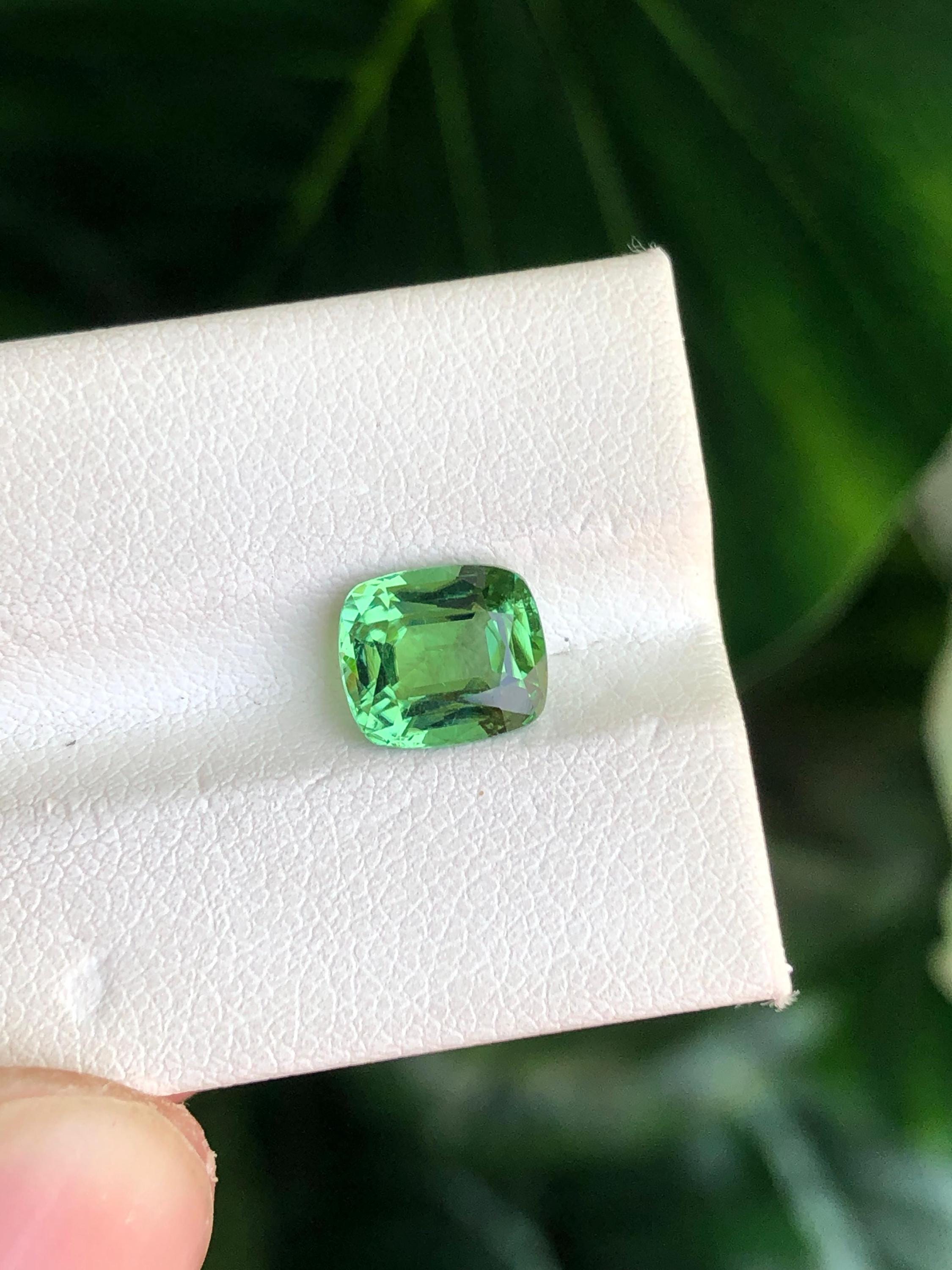 Mint Green Tourmaline Gemstone: 2 Carat, Eye Clean, Afghanistan Origin