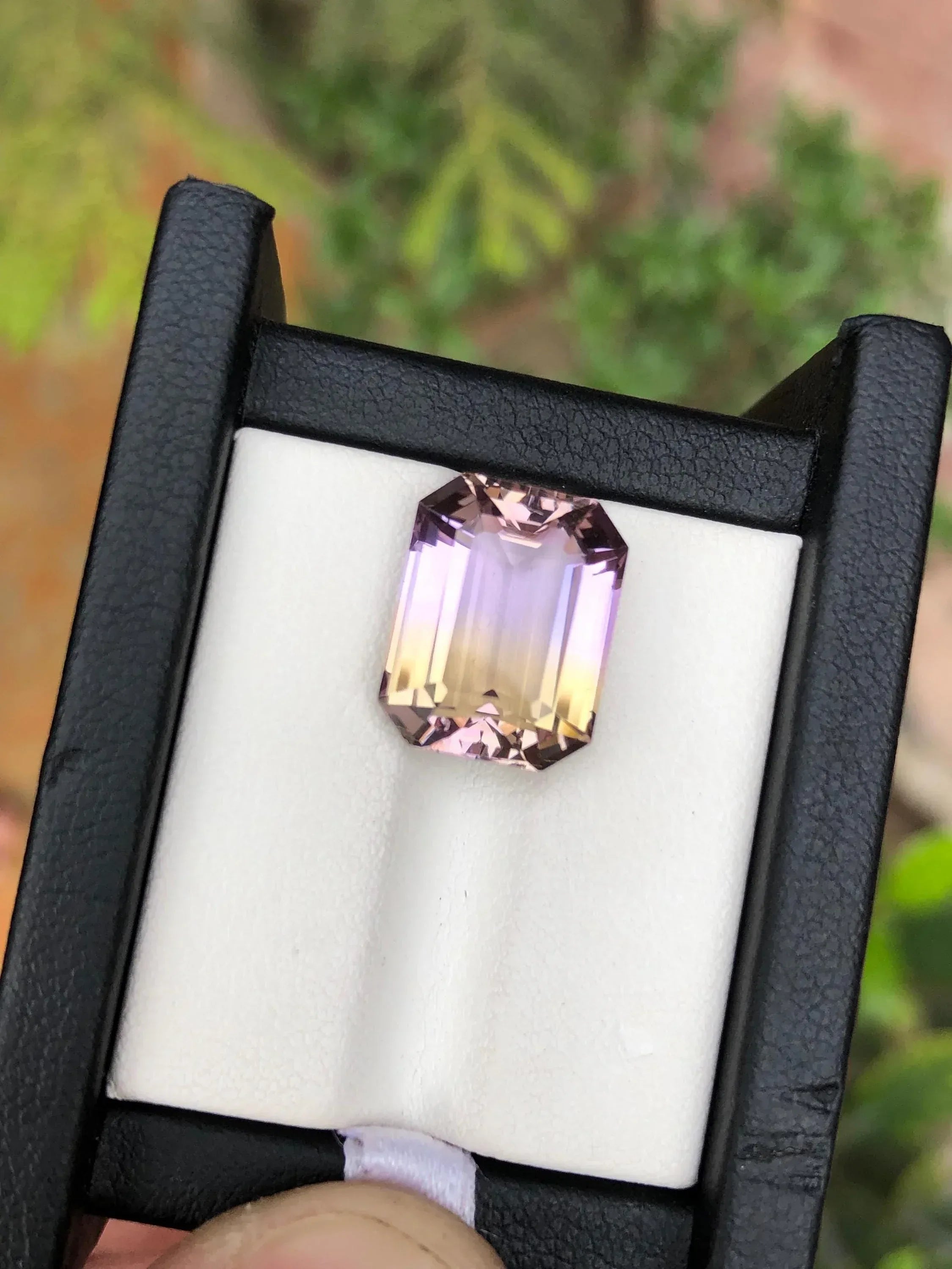 Emerald Cut Ametrine Gemstone: 7.55 CT Jewelry Making Stone - Splendor Gems