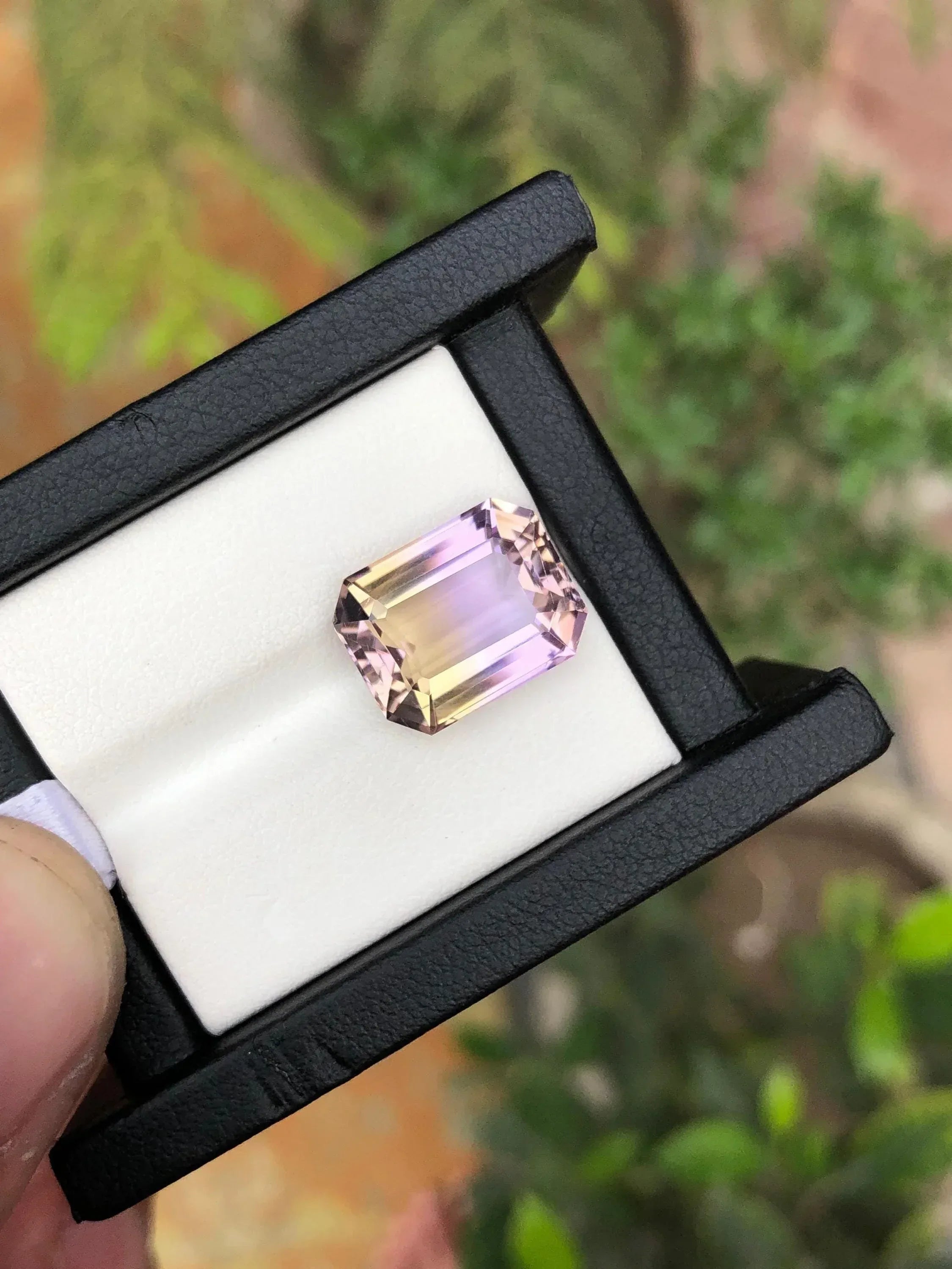 Emerald Cut Ametrine Gemstone: 7.55 CT Jewelry Making Stone - Splendor Gems