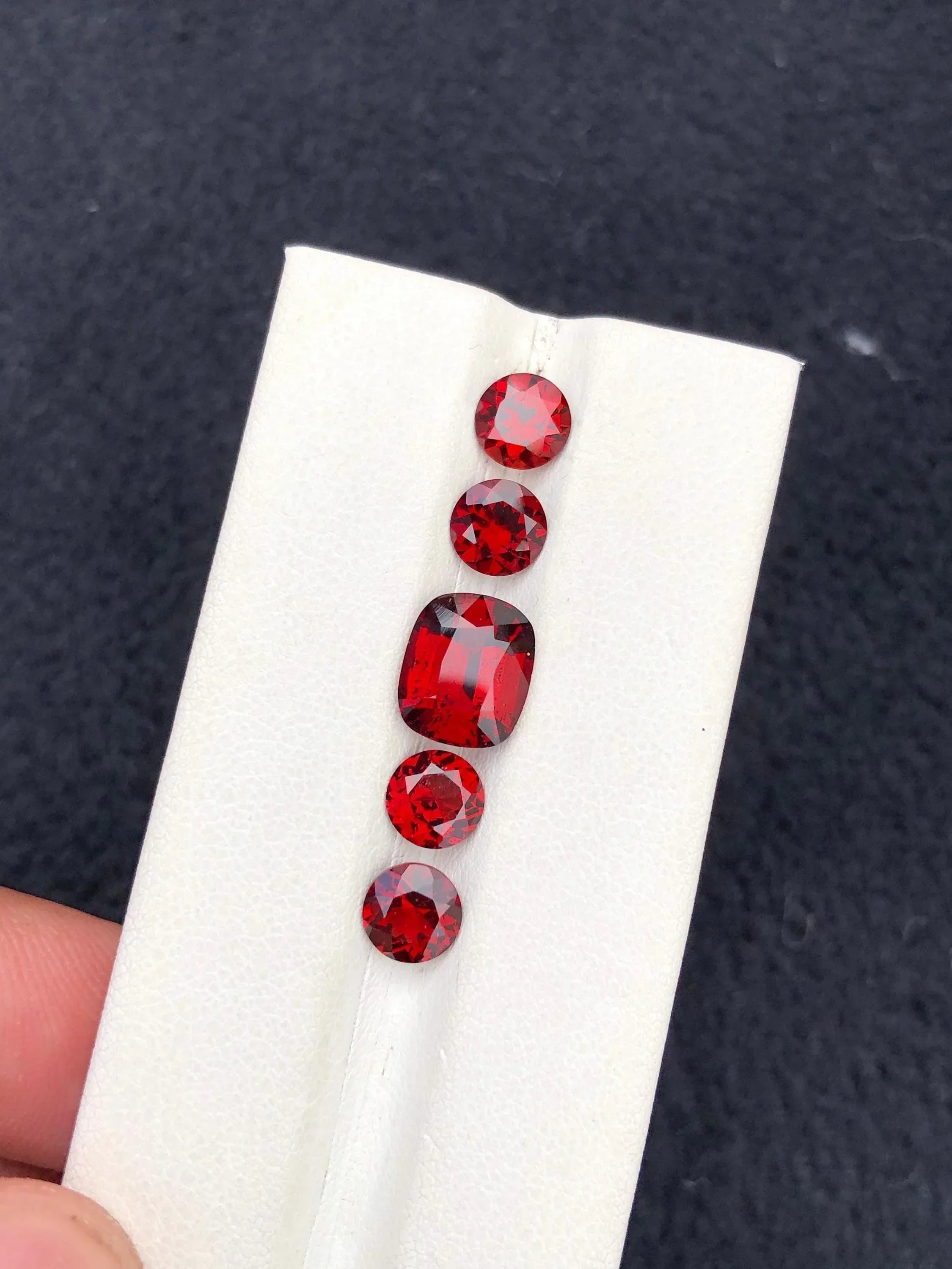 Faceted Garnet Set: 7.50 ct Mozambique Ring & Earring Stones - Splendor Gems