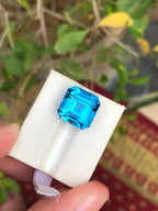 Electric Blue Topaz Gemstone: 12.80 Carat Loupe Clean Brazilian Gem - Splendor Gems