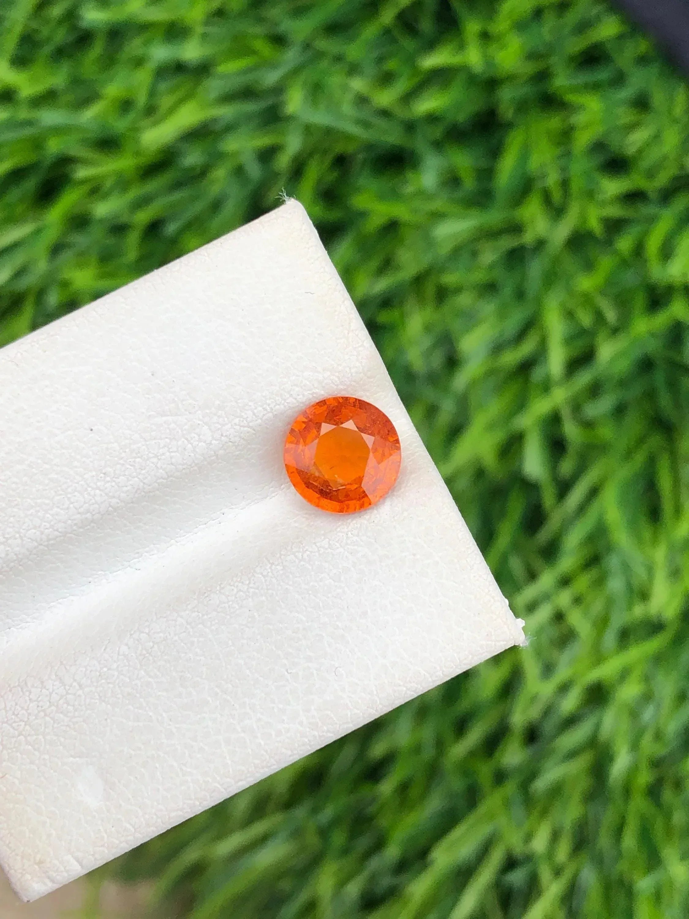 Bright Orange Spessartite Garnet: 2.05 ct Round Loose Gemstone, Nigerian Origin - Splendor Gems