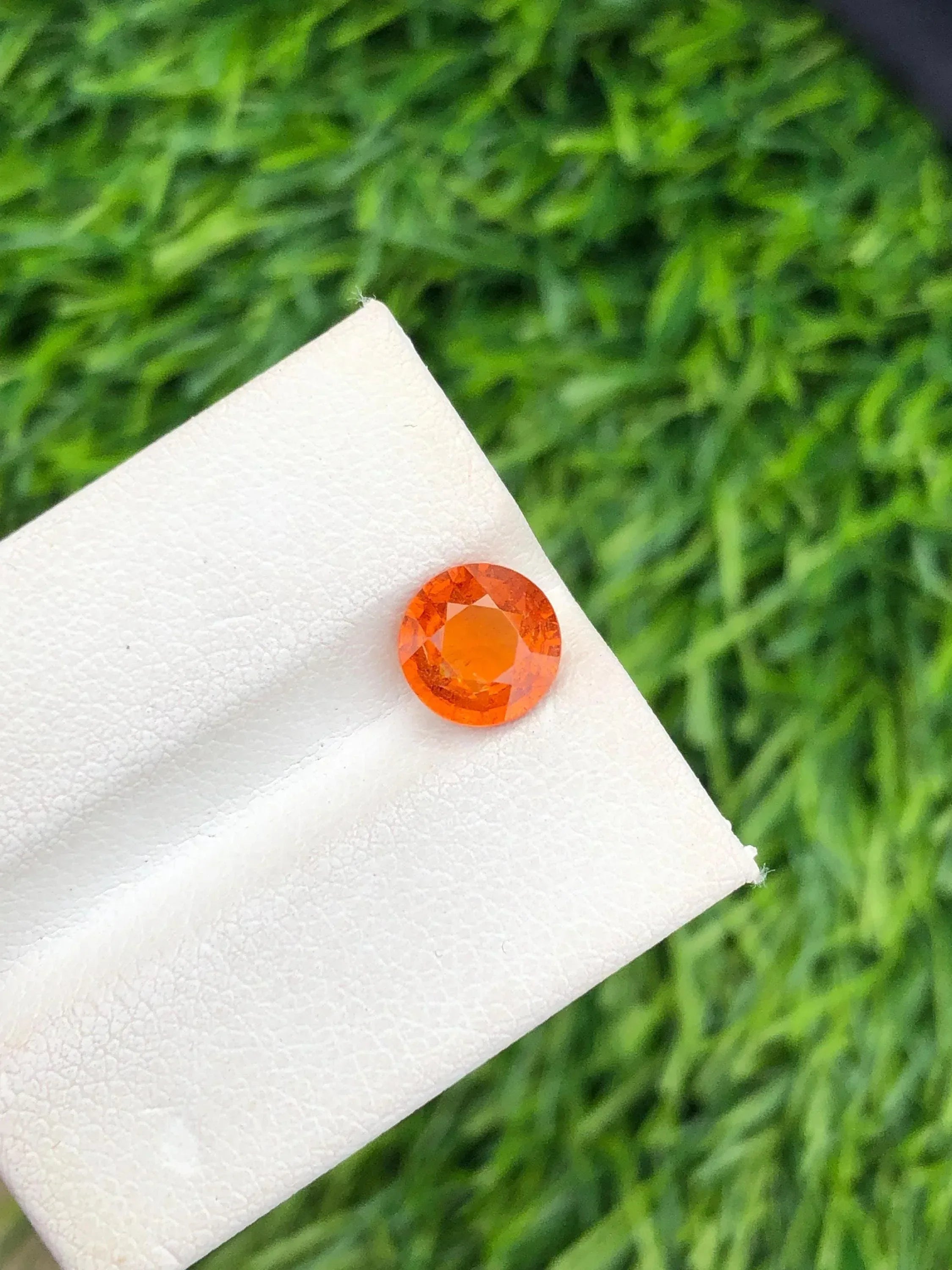 Bright Orange Spessartite Garnet: 2.05 ct Round Loose Gemstone, Nigerian Origin - Splendor Gems