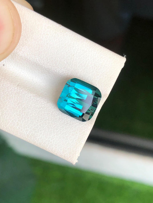 Blue Lagoon Tourmaline | 5.75 Carats | Natural Gemstone | Afghan Origin | Loose Gemstone for Jewelry Making | 9.3 x 9.1 x 7.4 mm