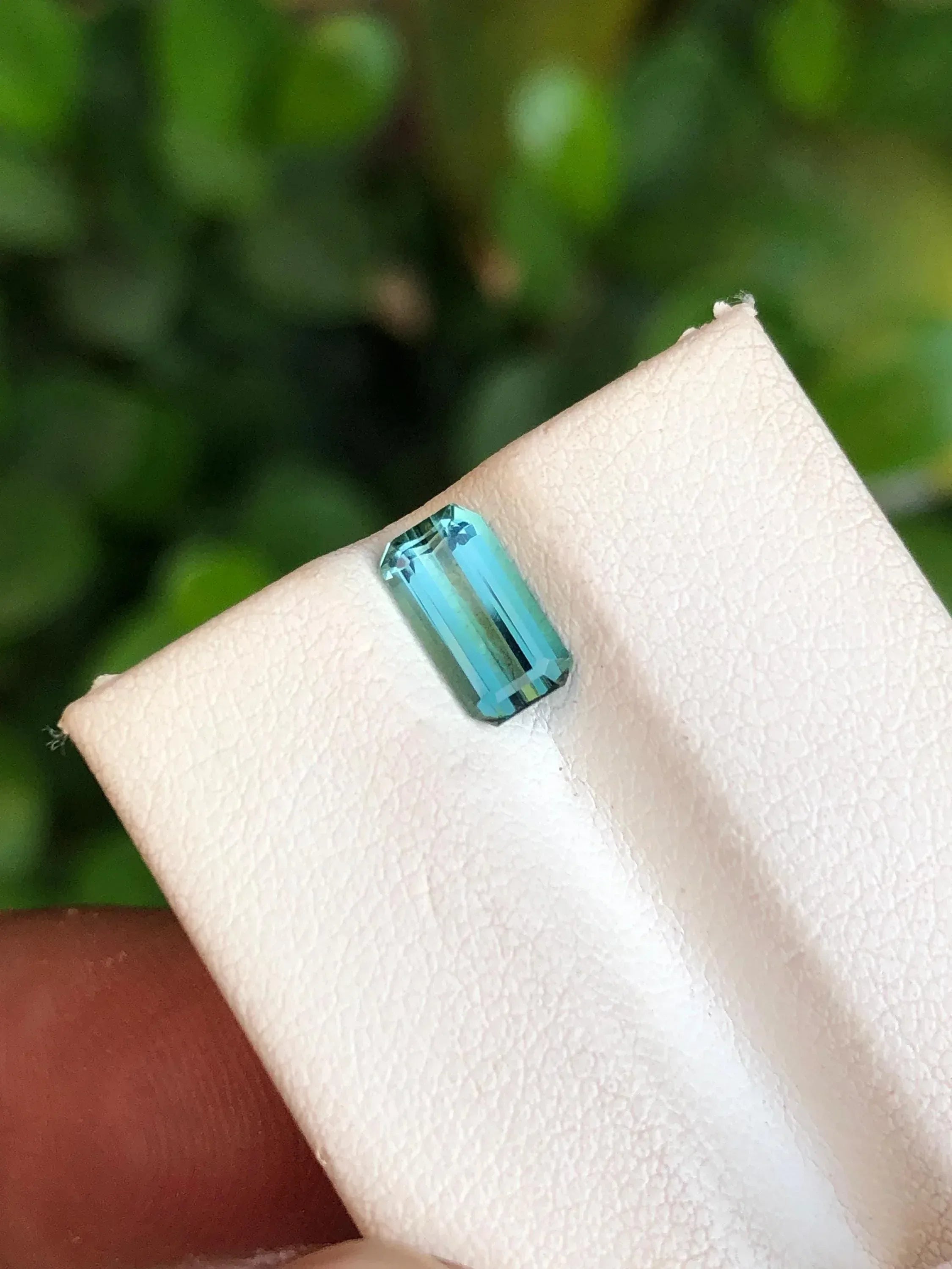 Electric Blue Tourmaline: 1 Carat Emerald Cut Gemstone - Splendor Gems