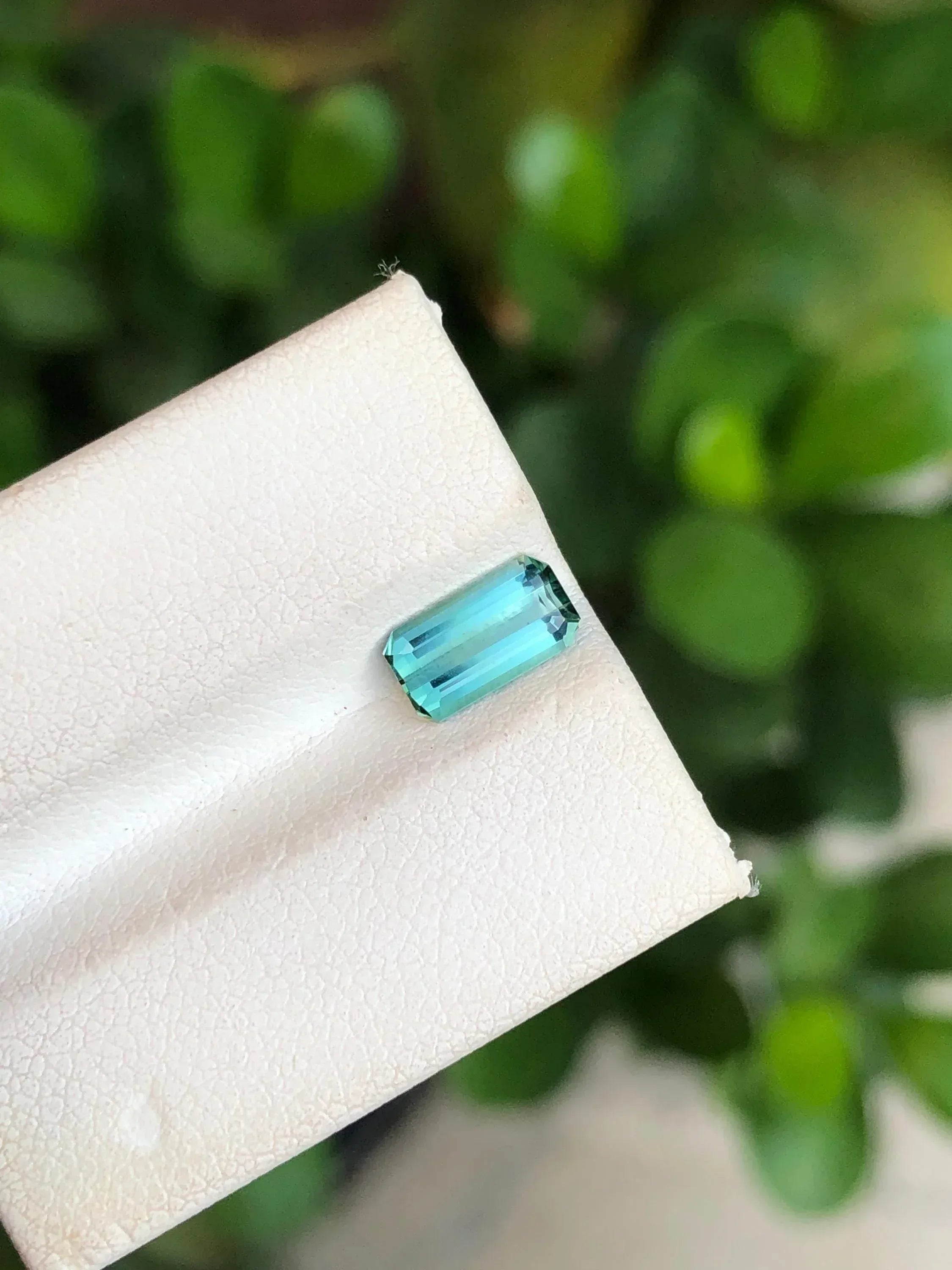 Electric Blue Tourmaline: 1 Carat Emerald Cut Gemstone - Splendor Gems
