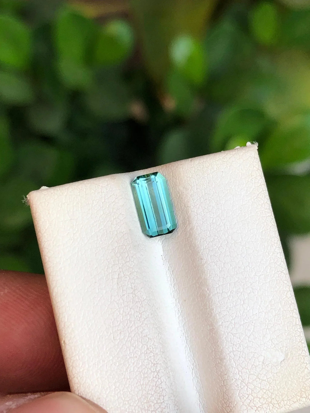Electric Blue Tourmaline: 1 Carat Emerald Cut Gemstone - Splendor Gems