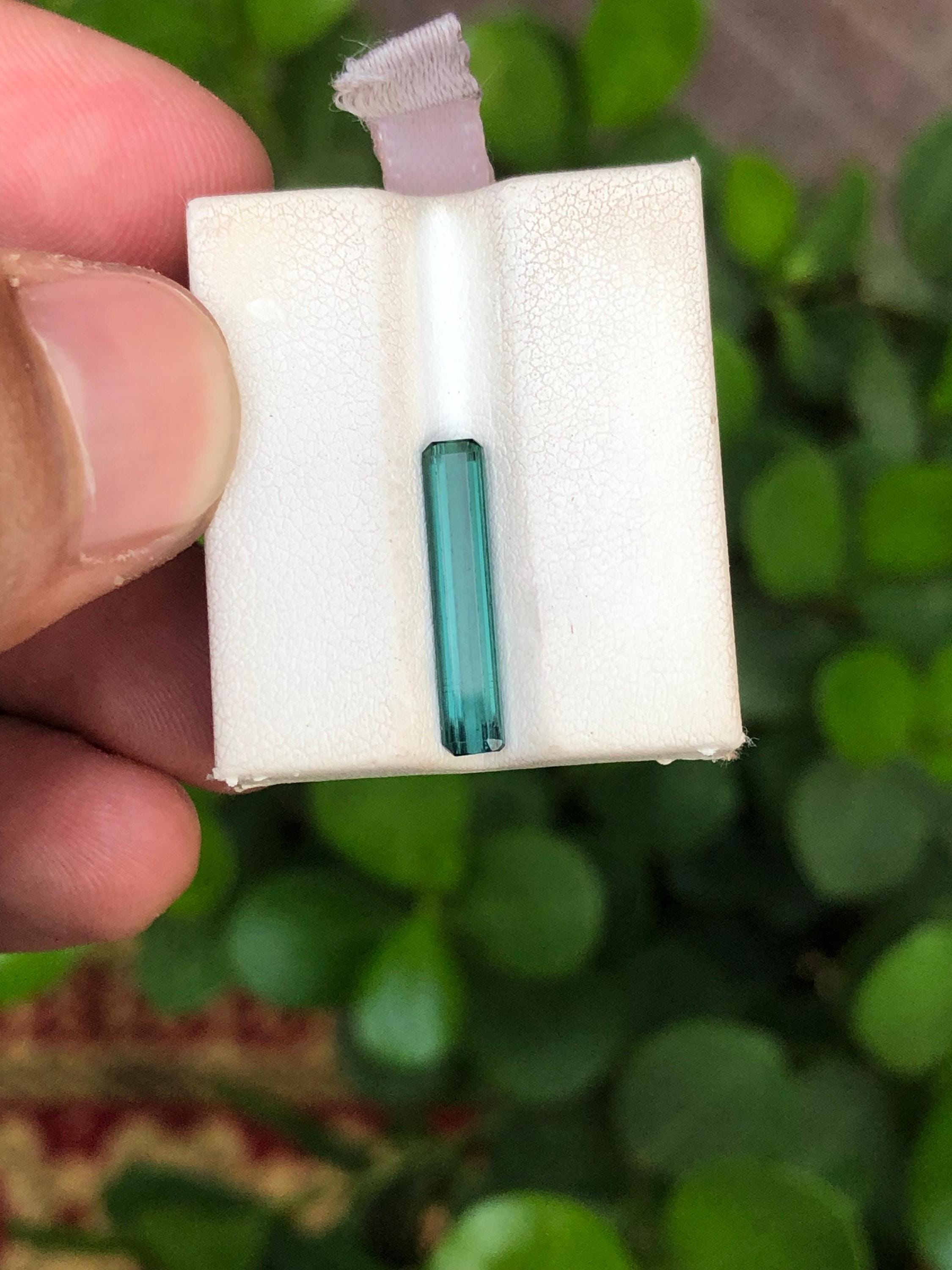 Pastel Tourmaline Gemstone: 1.85 ct Long Emerald Cut, Afghanistan