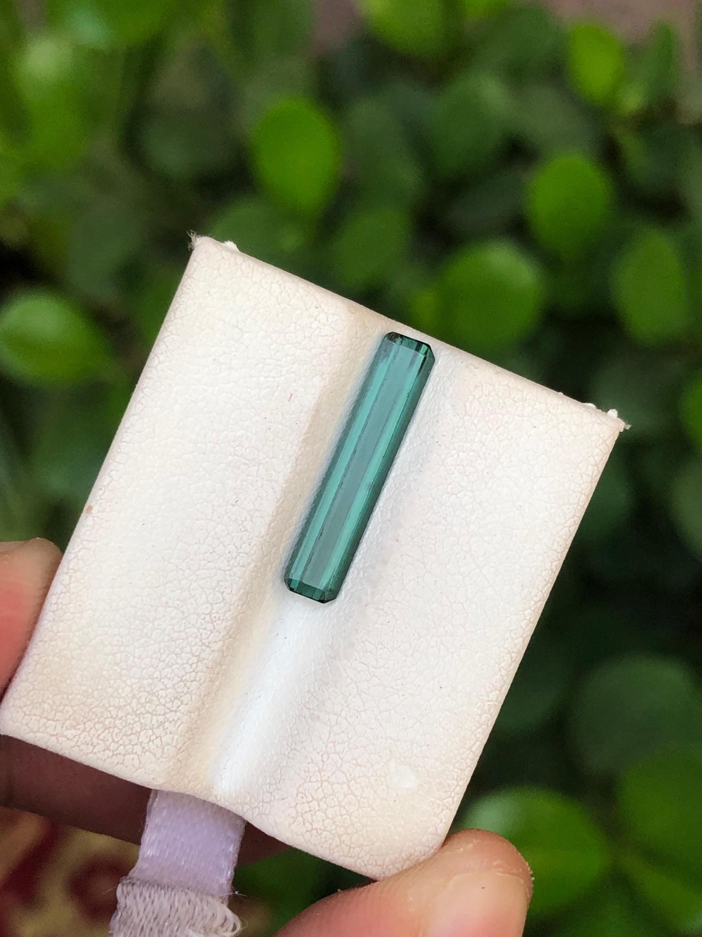 Pastel Tourmaline Gemstone: 1.85 ct Long Emerald Cut, Afghanistan