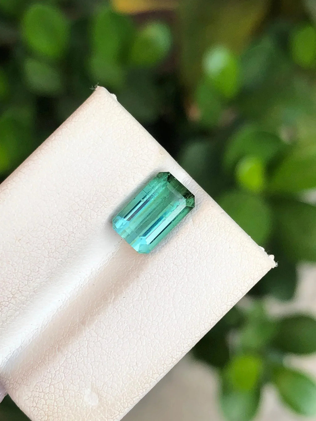 Emerald Cut Green-Blue Tourmaline Gemstone: 2.70 ct, SI Clarity - Splendor Gems