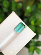Emerald Cut Green-Blue Tourmaline Gemstone: 2.70 ct, SI Clarity - Splendor Gems