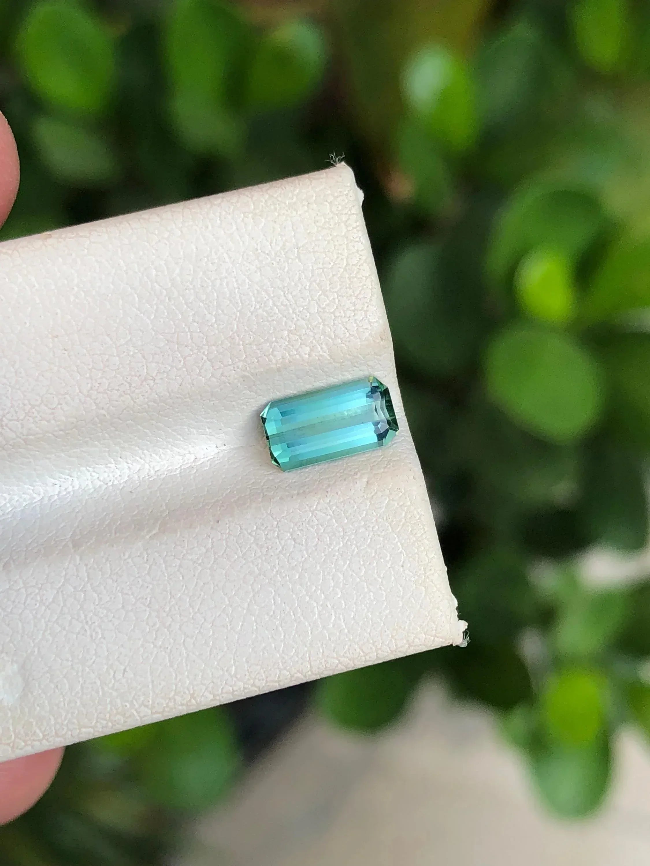 Electric Blue Tourmaline: 1 Carat Emerald Cut Gemstone - Splendor Gems