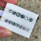 5.69 Carat Gray Spinel Gemstone Lot: 13 Round Cut Natural Stones - Splendor Gems