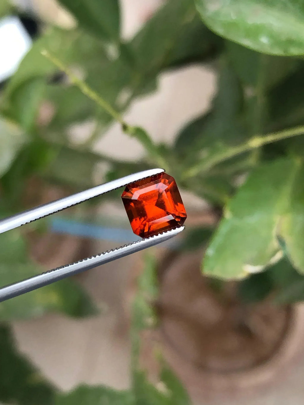 Bright Orange Garnet Gemstone: 1.80 ct Asscher Cut, Nigeria - Splendor Gems