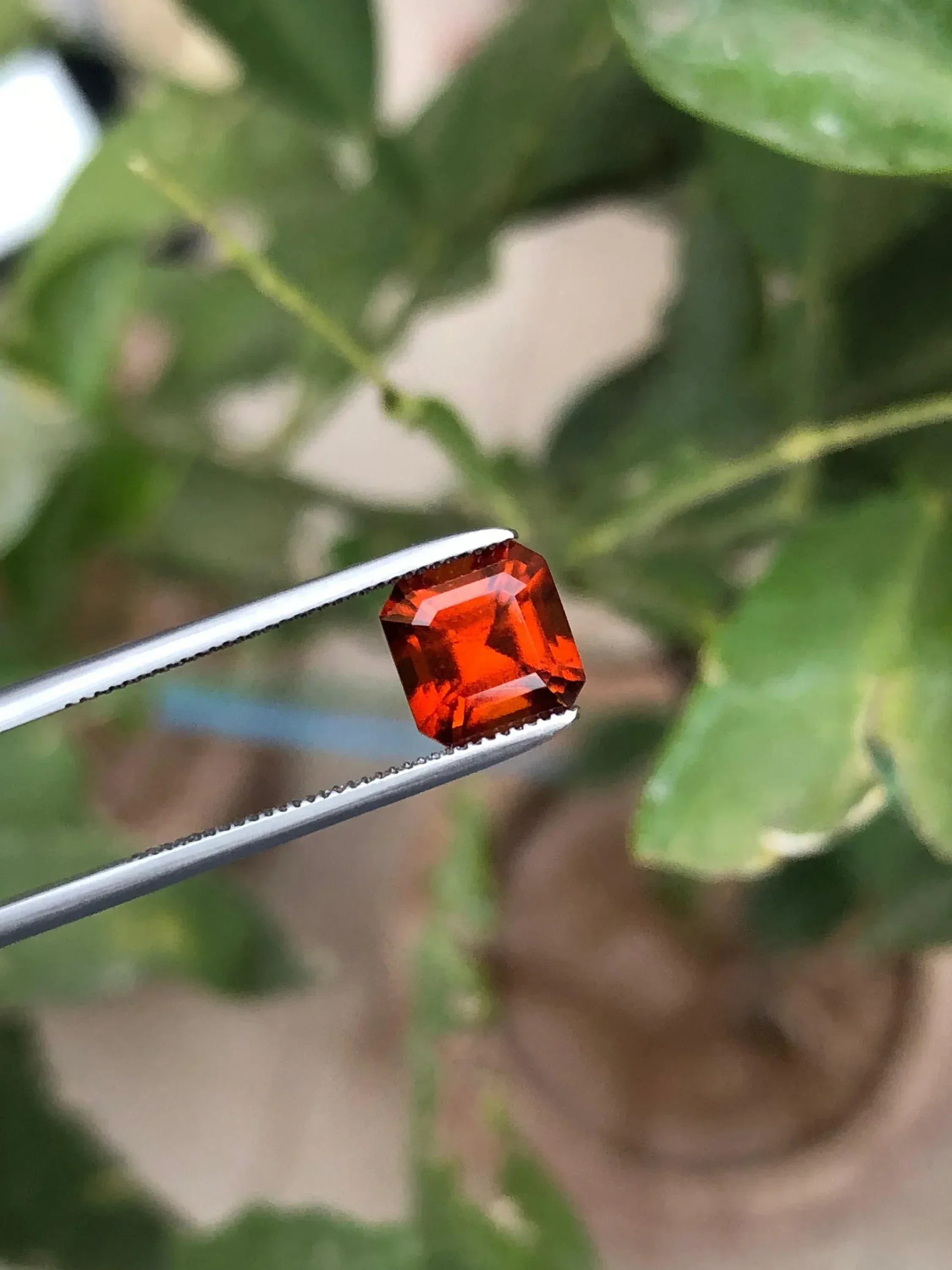 Bright Orange Garnet Gemstone: 1.80 ct Asscher Cut, Nigeria - Splendor Gems